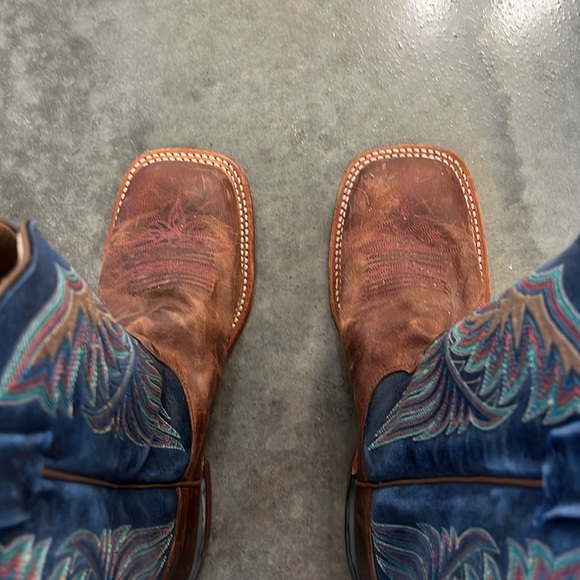 Tony Lama Womens Boots 7B Square Toe Leather - Picture 3 of 7